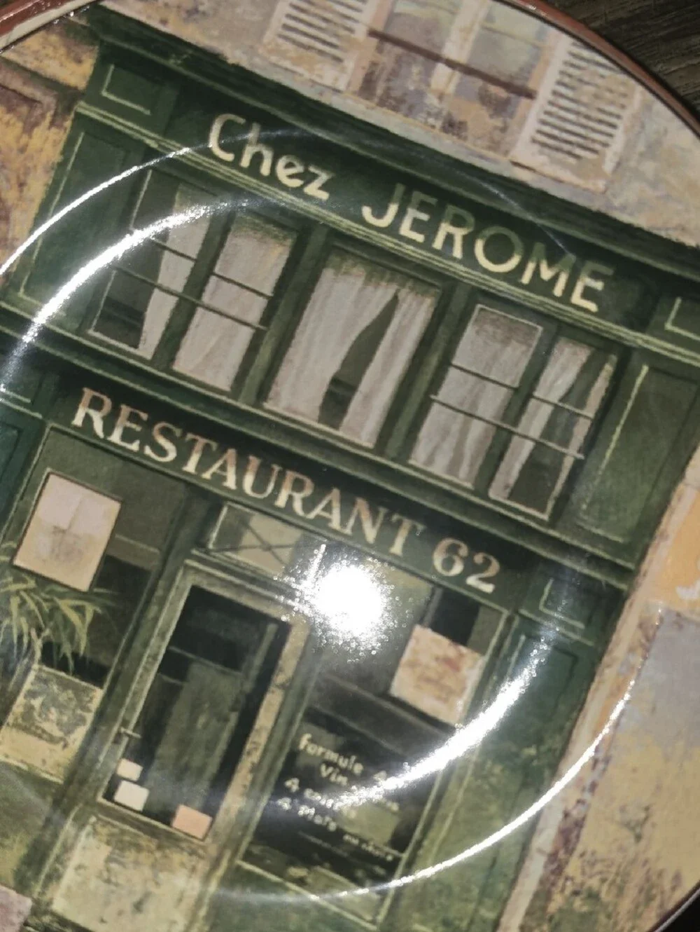 Sakura Storefronts Set Of Four Stoneware Salad/Dessert Plates